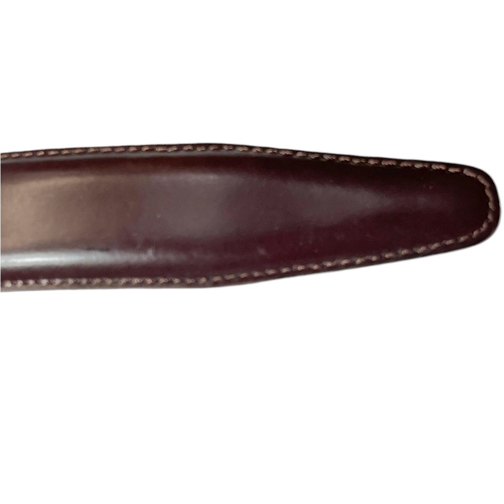 Made in Italy Brown Leather Belt Classic Gold Buckle Size 36 / 90 - Picture 4 of 8